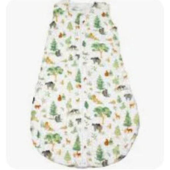 Loulou Lollipop Other - Loulou Lollipop Lightweight Muslin Sleep Bag 1 TOG - Forest Friends - 3-12m